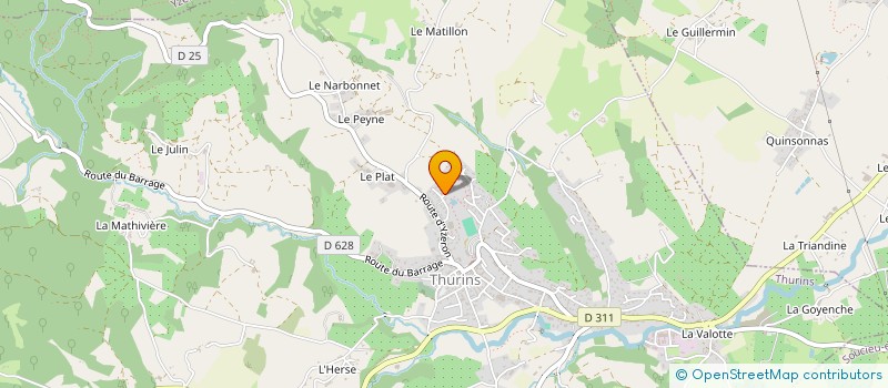 localisation de l'entreprise IREXIA  THURINS