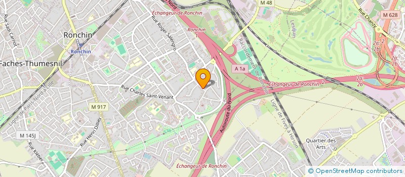 localisation de l'entreprise IRH INVEST  RONCHIN