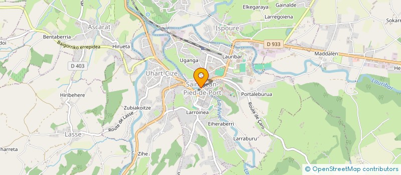 localisation de l'entreprise IRIART & ERNAGA ASSURANCES à SAINT-JEAN-PIED-DE-PORT