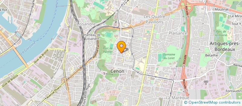 localisation de l'entreprise IRIDESCENCE 150 à CENON