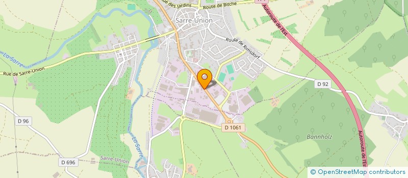 localisation de l'entreprise IRION COMBUSTIBLES à SARRE-UNION