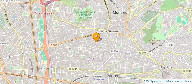 localisation de l'entreprise IRIS  MONTREUIL
