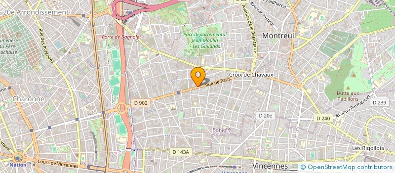 localisation de l'entreprise IRIS à MONTREUIL