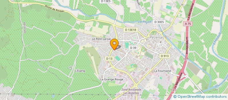 localisation de l'entreprise IRIS  PEZENAS