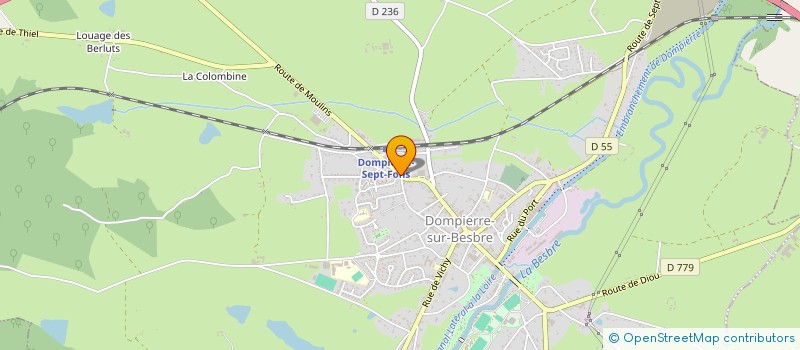 localisation de l'entreprise IRIS 6 à DOMPIERRE-SUR-BESBRE