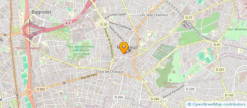 localisation de l'entreprise IRIS  MONTREUIL