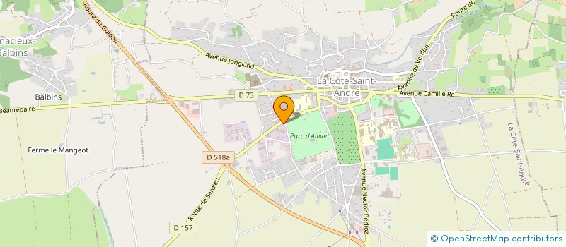 localisation de l'entreprise IRIS à LA COTE-SAINT-ANDRE