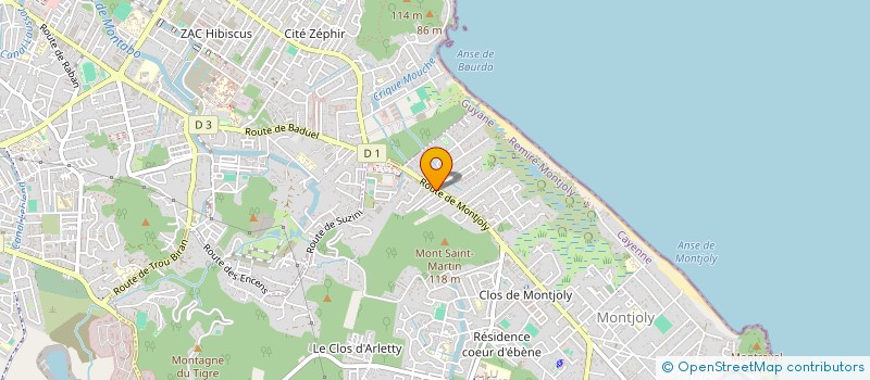 localisation de l'entreprise IRIS COMMUNICATION GUYANE  REMIRE-MONTJOLY