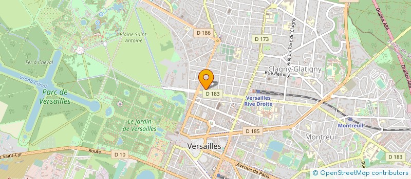 localisation de l'entreprise IRIS CREATIONS à VERSAILLES