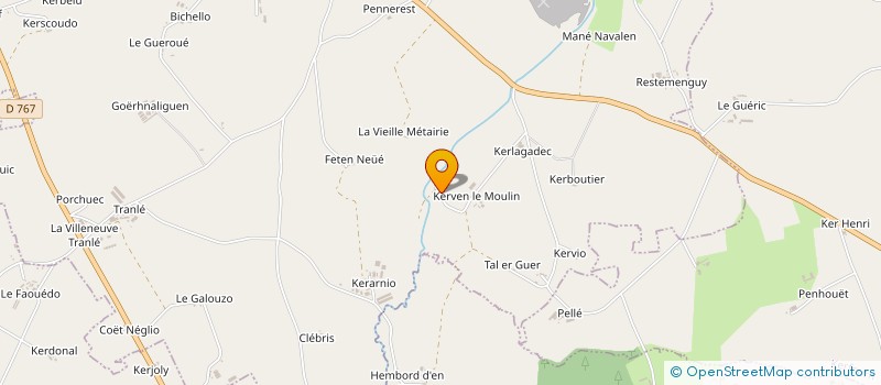 localisation de l'entreprise IRIS DU MOULIN DE KERVIN  NOYAL-PONTIVY