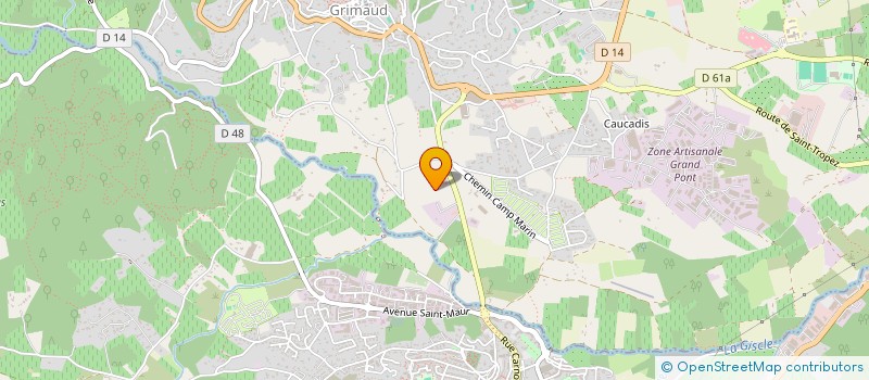 localisation de l'entreprise IRIS ET PIERRE à GRIMAUD