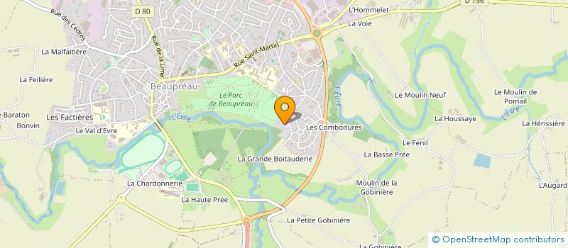 localisation de l'entreprise IRIS IMMOBILIER 49 à BEAUPREAU-EN-MAUGES