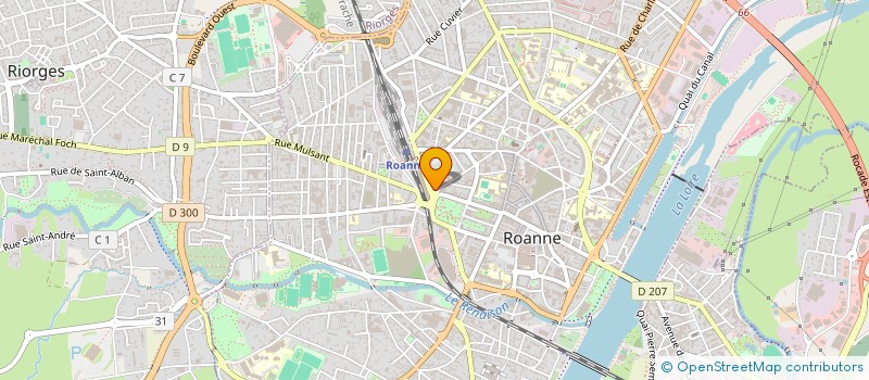 localisation de l'entreprise IRIS INVEST à ROANNE