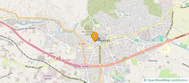 localisation de l'entreprise IRIS PEINTURE à HYERES