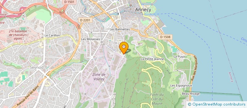 localisation de l'entreprise IRIS SARL à ANNECY