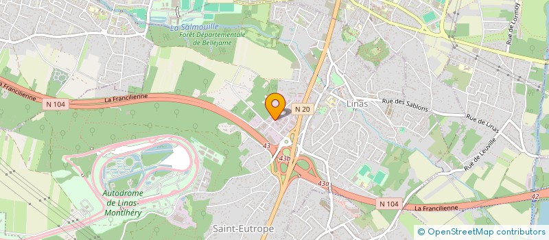 localisation de l'entreprise IRISA à LINAS