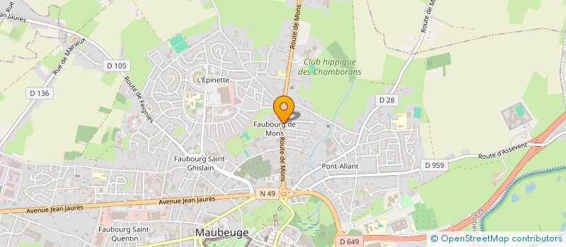 localisation de l'entreprise IRISLOU  MAUBEUGE