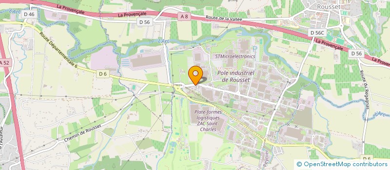 localisation de l'entreprise IRISOLAR 15  ROUSSET