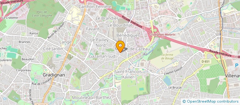 localisation de l'entreprise IRLAB  GRADIGNAN