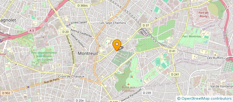localisation de l'entreprise IRM à MONTREUIL