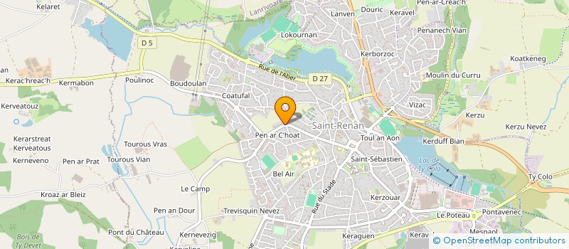 localisation de l'entreprise IROC'H URBAN à SAINT-RENAN