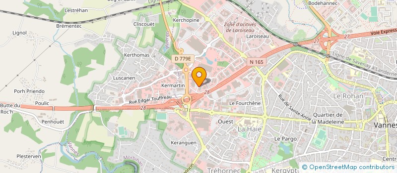 localisation de l'entreprise IROISE AUTOMOBILES à VANNES