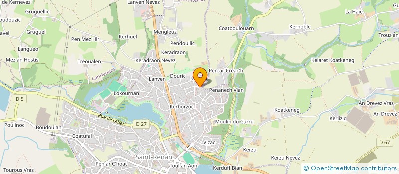 localisation de l'entreprise IROISE ENERGIE CHAUFFAGE CONFORT  SAINT-RENAN