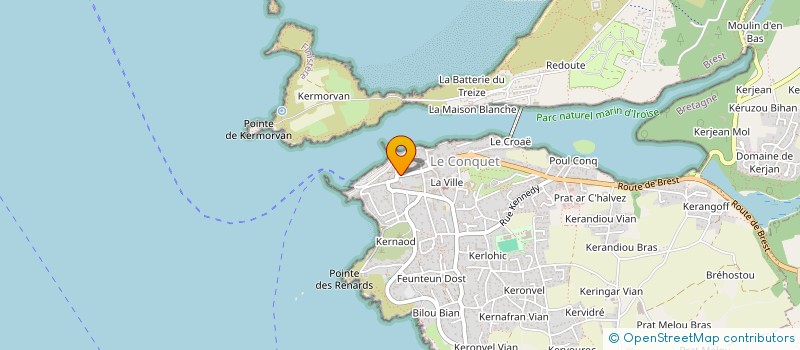 localisation de l'entreprise IROISE EXCURSIONS  LE CONQUET