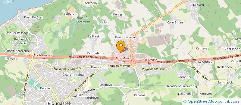 localisation de l'entreprise IROISE FITNESS  PLOUGASTEL-DAOULAS