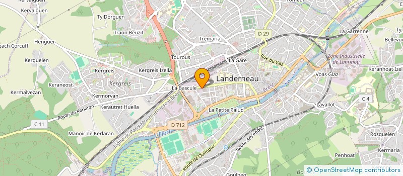 localisation de l'entreprise IROISE HABITAT ELEC à LANDERNEAU