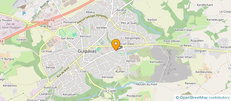 localisation de l'entreprise IROISE.NET à GUIPAVAS