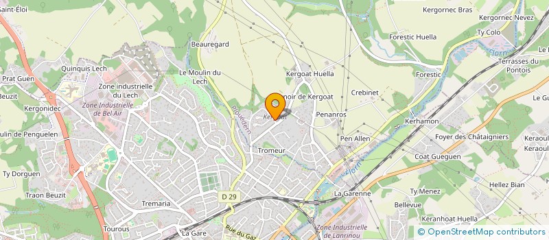 localisation de l'entreprise IROISE ROTOR CLUB  PLOUEDERN