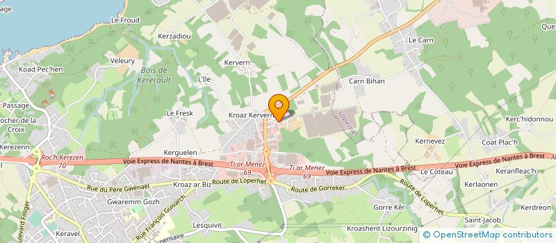 localisation de l'entreprise IROISE VENTILATION à PLOUGASTEL-DAOULAS