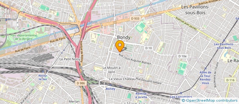 localisation de l'entreprise IRON CONSTRUCTION  BONDY