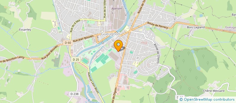 localisation de l'entreprise IROS IMMO  GUEUGNON