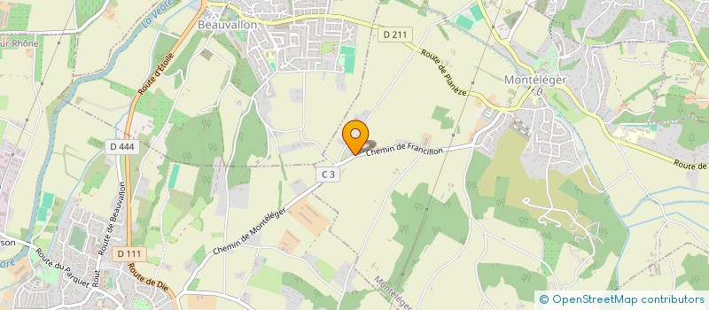 localisation de l'entreprise IRRI 26 BDP  MONTELEGER