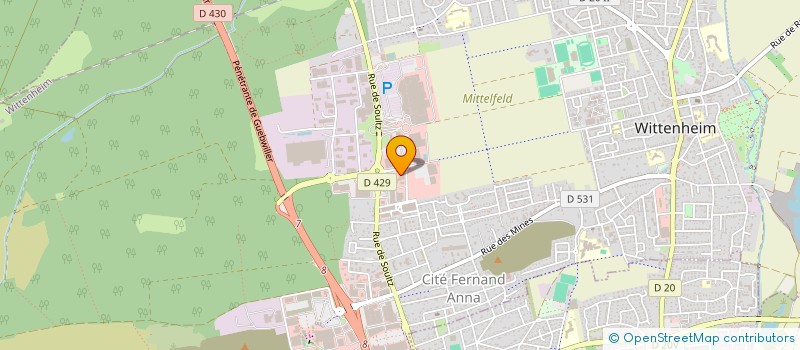 localisation de l'entreprise IRRI MULHOUSE  WITTENHEIM