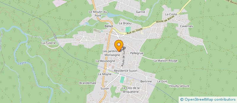 localisation de l'entreprise IRRIMAT SERVICES à BELIN-BELIET