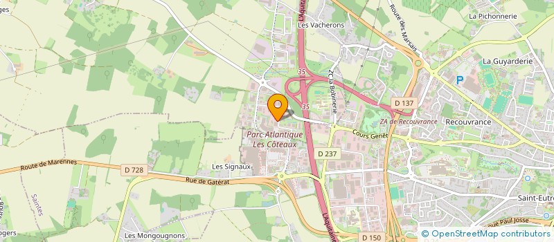 localisation de l'entreprise IRRISAINTES  SAINT-GEORGES-DES-COTEAUX