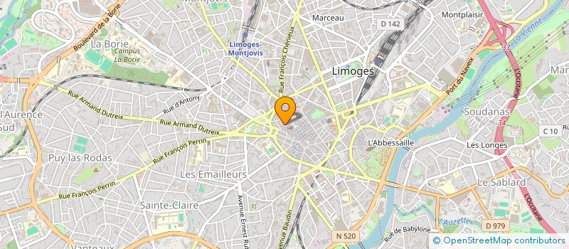 localisation de l'entreprise IRS DUBOUCHE à LIMOGES