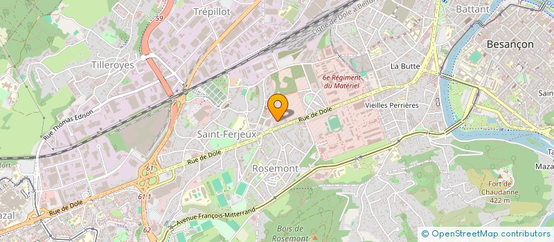 localisation de l'entreprise IRT  BESANCON