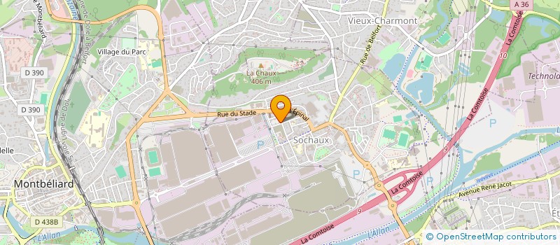 localisation de l'entreprise IRVEO  SOCHAUX