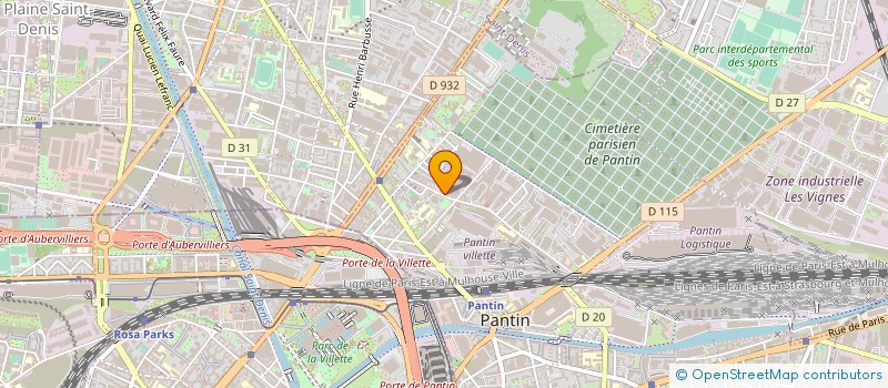 localisation de l'entreprise IRYS à PANTIN
