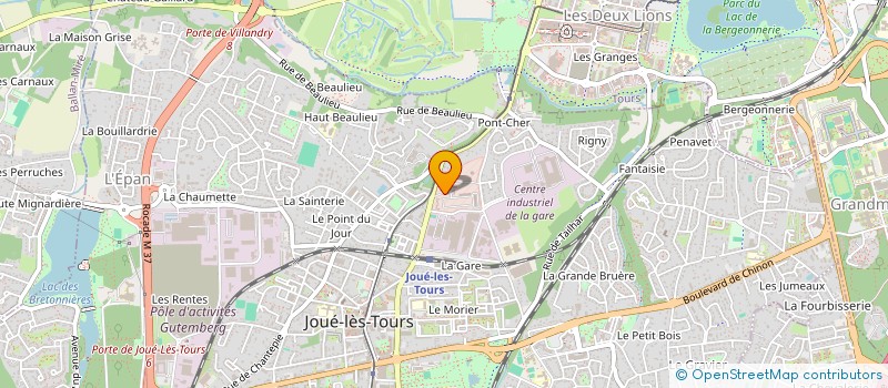 localisation de l'entreprise IS-37  JOUE-LES-TOURS