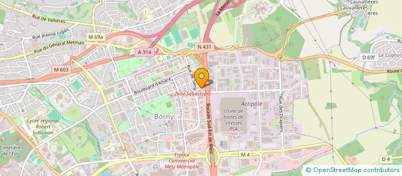 localisation de l'entreprise IS-PRODUCTION  METZ