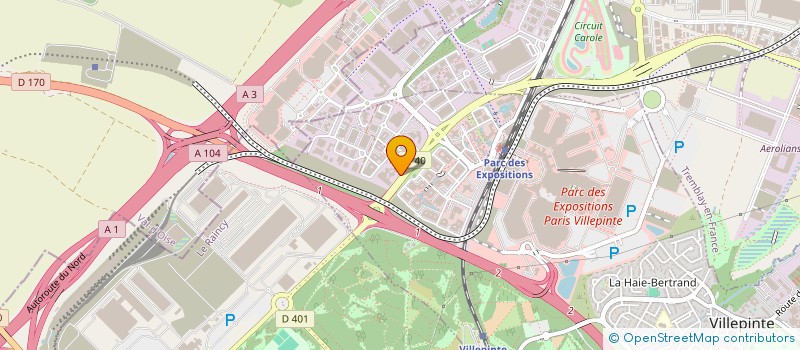localisation de l'entreprise IS3D à VILLEPINTE