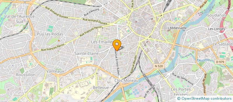 localisation de l'entreprise ISA à LIMOGES