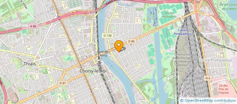 localisation de l'entreprise ISA à CHOISY-LE-ROI