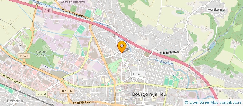 localisation de l'entreprise ISA CARRELAGE à BOURGOIN-JALLIEU