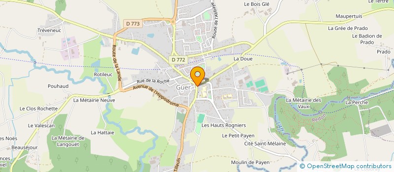 localisation de l'entreprise ISA CHAUSSURES à GUER